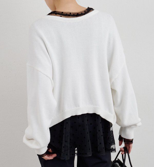  「ドットチュールブラウス」|シャツ・ブラウス|