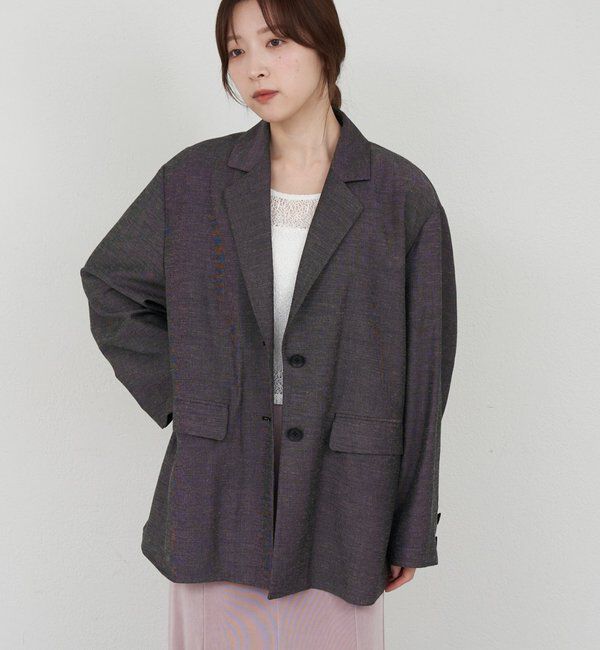  「リネティオーバージャケット」|テーラードジャケット|ブラック