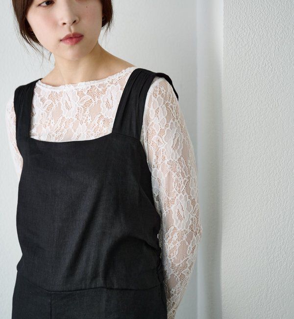  「バックリボンイージーサロペット」|オールインワン|