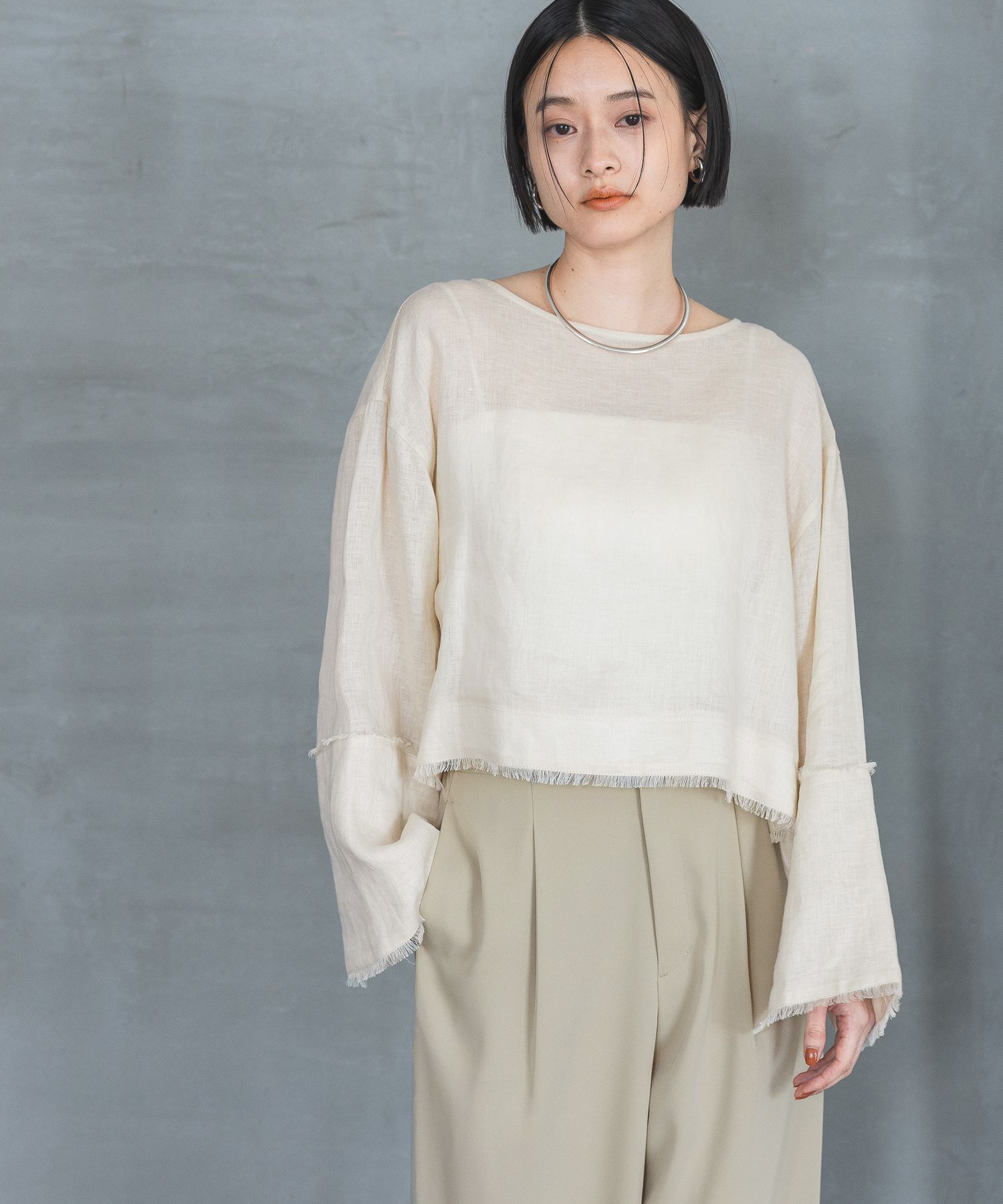 A part by 「ルランゼフィールリネンプルオーバー」|シャツ・ブラウス|ベージュ