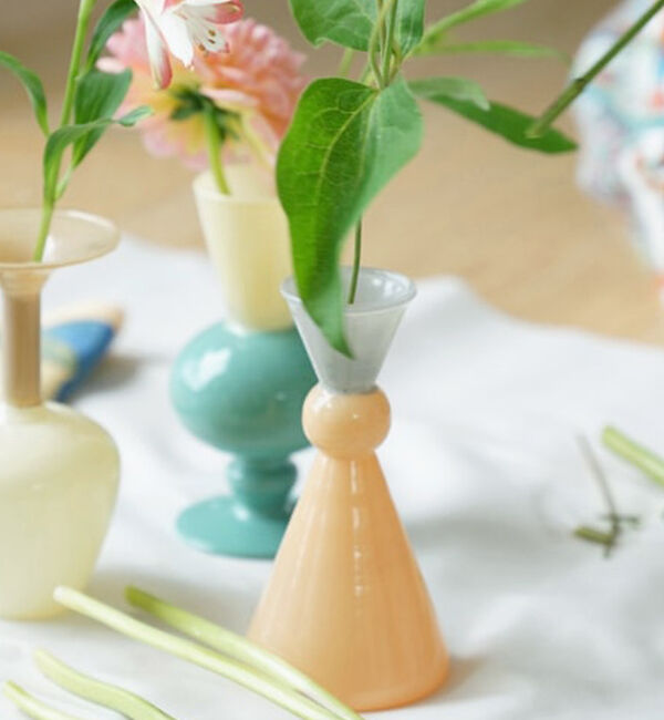 collex「【amabro/アマブロ】MINI VASE -TWO TONE- ミニ花瓶 ツ」|フラワーベース|オレンジ系その他1