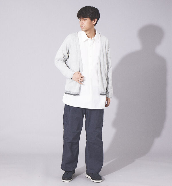 ABAHOUSE「【バスケット柄】 ワンボタン カーディガン」|カーディガン|