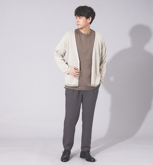 ABAHOUSE「【バスケット柄】 ワンボタン カーディガン」|カーディガン|