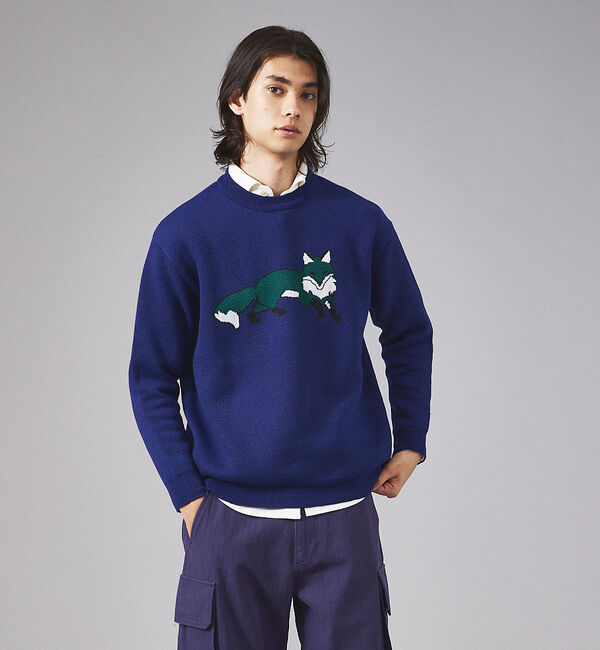 ABAHOUSE「【PENNEY'S】ペニーズ キツネ/ペニーズ フォックス/THE FOX BI」|ニット・セーター|ネイビー