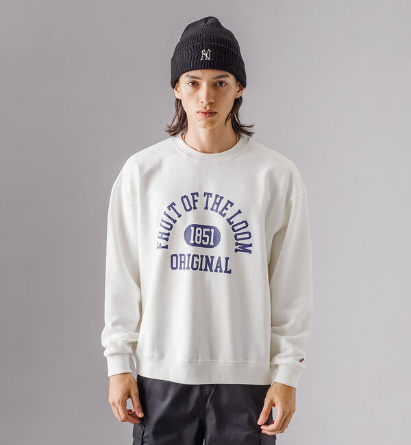 ABAHOUSE「【FRUIT OF THE LOOM】カレッジロゴ ヘビーオンス ルーズ クルー」|スウェット・ジャージ|