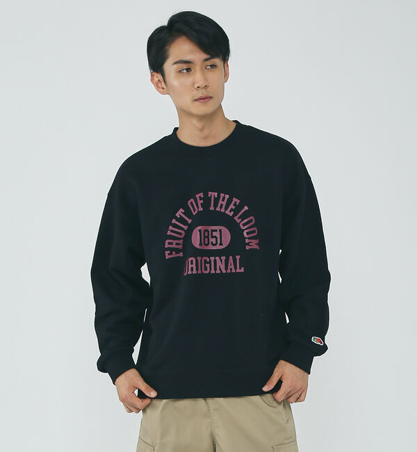 ABAHOUSE「【FRUIT OF THE LOOM】カレッジロゴ ヘビーオンス ルーズ クルー」|スウェット・ジャージ|