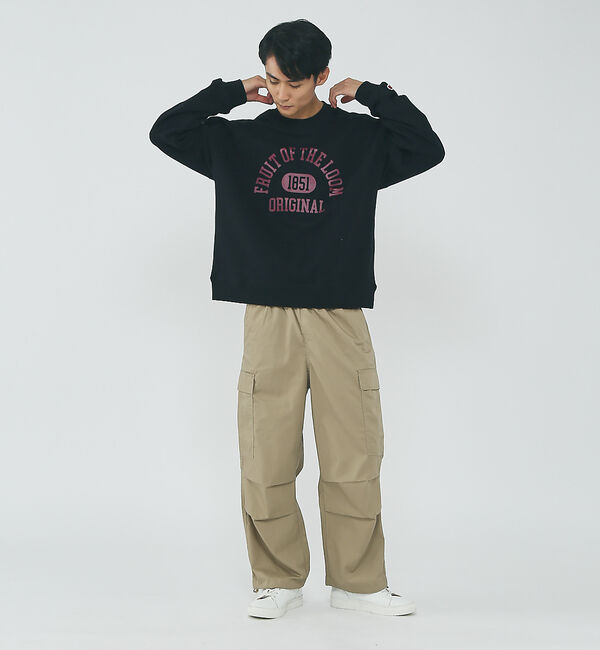 ABAHOUSE「【FRUIT OF THE LOOM】カレッジロゴ ヘビーオンス ルーズ クルー」|スウェット・ジャージ|