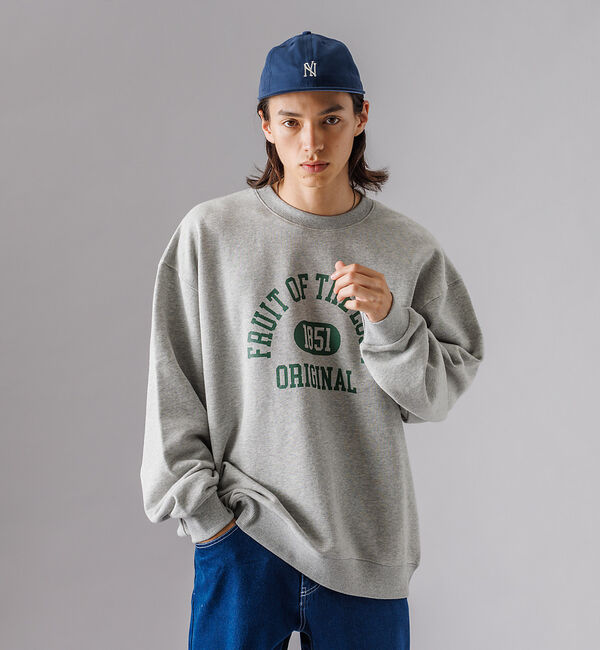 ABAHOUSE「【FRUIT OF THE LOOM】カレッジロゴ ヘビーオンス ルーズ クルー」|スウェット・ジャージ|