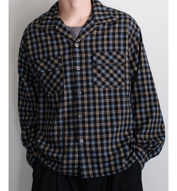 ABAHOUSE「【TOWNCRAFT/タウンクラフト】50S LOOP COLLAR SHIRT」|シャツ・ブラウス|ブラック