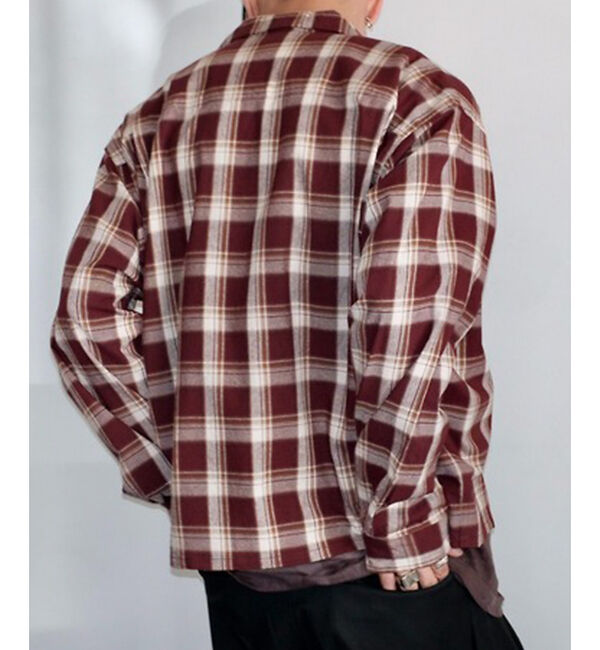 ABAHOUSE「【TOWNCRAFT/タウンクラフト】50S LOOP COLLAR SHIRT」|シャツ・ブラウス|ワイン