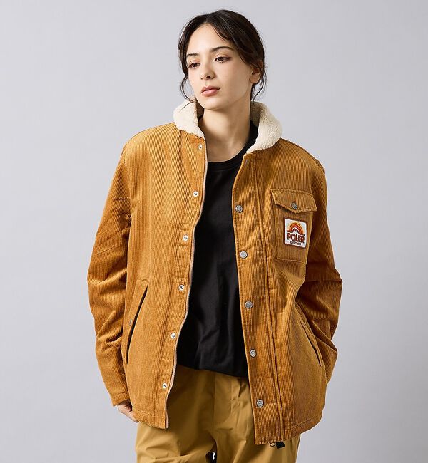 ABAHOUSE「【POLER/ポーラー】CORDUROY BOA JK/コーデュロイ/ボア/ユニ」|ブルゾン・スタジャン|