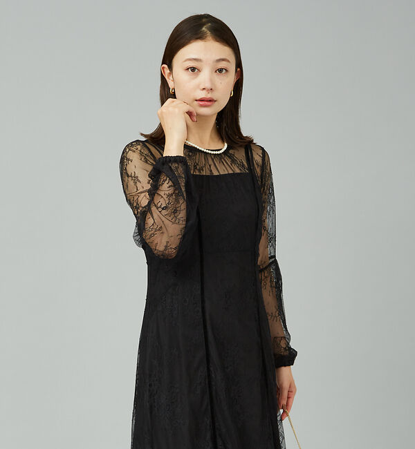 Rouge vif「【一部店舗限定】２WAYレース&times;キャミセットワンピース」|ワンピース|