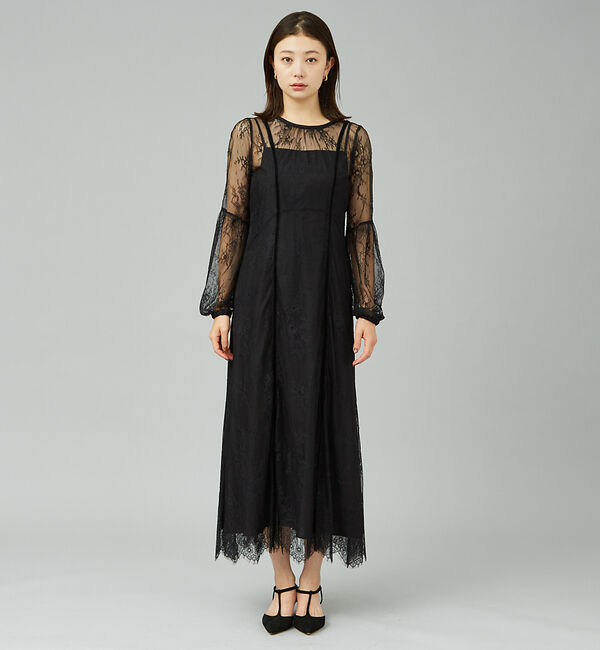 Rouge vif「【一部店舗限定】２WAYレース&times;キャミセットワンピース」|ワンピース|