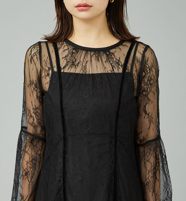 Rouge vif「【一部店舗限定】２WAYレース&times;キャミセットワンピース」|ワンピース|