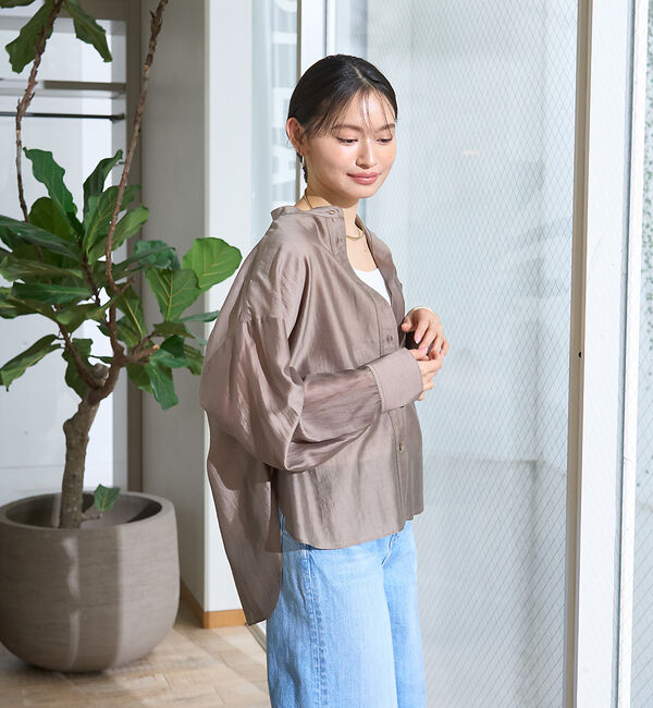 Rouge vif「ポケット付きシアーシャツ」|シャツ・ブラウス|