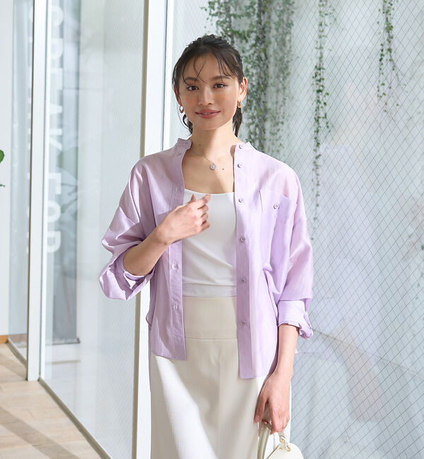 Rouge vif「ポケット付きシアーシャツ」|シャツ・ブラウス|