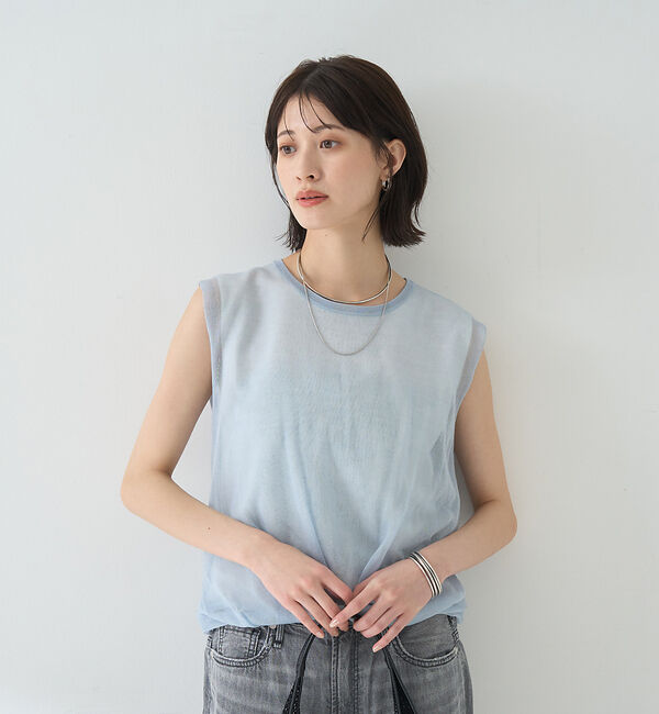 Rouge vif「レイヤードニットプルオーバーTシャツ」|ニット・セーター|