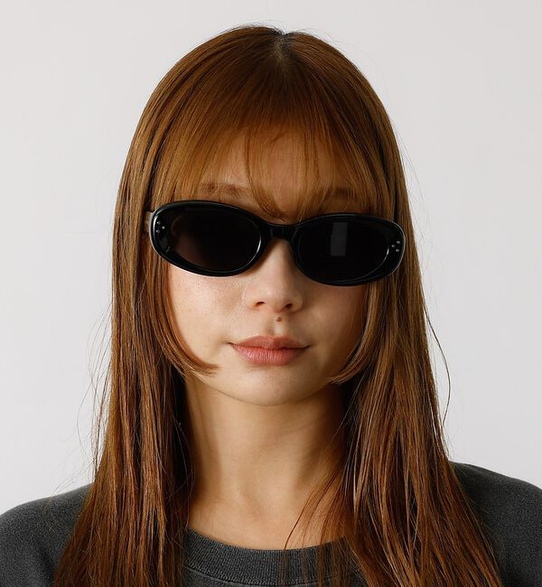 Rouge vif「【NOPUBLIC/ノーパブリック】オーバルサングラス/01：03/サングラス/」|メガネ|ブラック