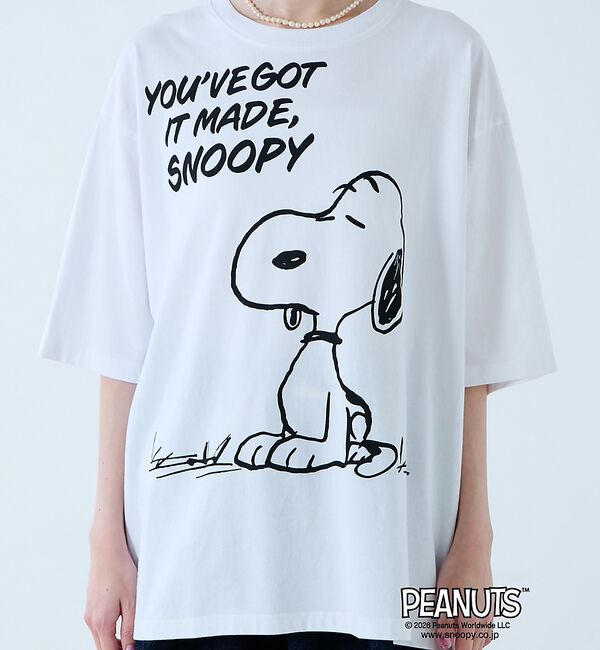 Rouge vif「【JOHNBULL/ジョンブル】PEANUTS プリントTシャツ / スヌーピー」|Tシャツ・カットソー|