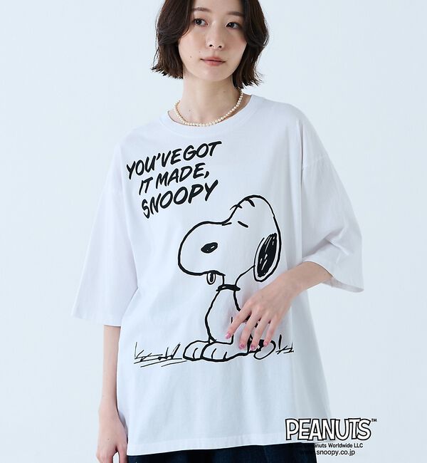 Rouge vif「【JOHNBULL/ジョンブル】PEANUTS プリントTシャツ / スヌーピー」|Tシャツ・カットソー|