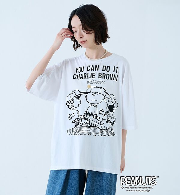 Rouge vif「【JOHNBULL/ジョンブル】PEANUTS プリントTシャツ / スヌーピー」|Tシャツ・カットソー|