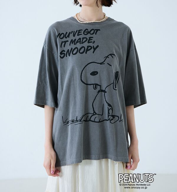 Rouge vif「【JOHNBULL/ジョンブル】PEANUTS プリントTシャツ / スヌーピー」|Tシャツ・カットソー|
