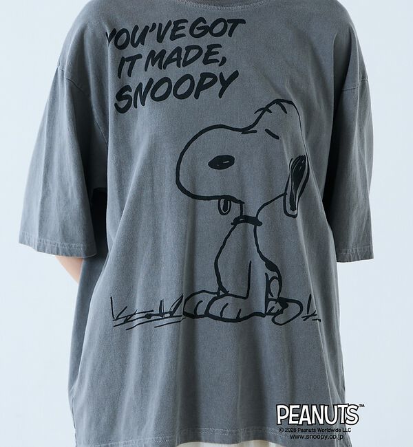 Rouge vif「【JOHNBULL/ジョンブル】PEANUTS プリントTシャツ / スヌーピー」|Tシャツ・カットソー|