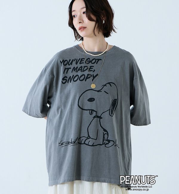Rouge vif「【JOHNBULL/ジョンブル】PEANUTS プリントTシャツ / スヌーピー」|Tシャツ・カットソー|