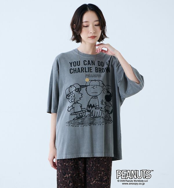Rouge vif「【JOHNBULL/ジョンブル】PEANUTS プリントTシャツ / スヌーピー」|Tシャツ・カットソー|