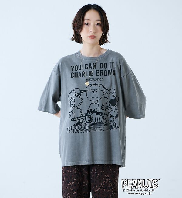 Rouge vif「【JOHNBULL/ジョンブル】PEANUTS プリントTシャツ / スヌーピー」|Tシャツ・カットソー|