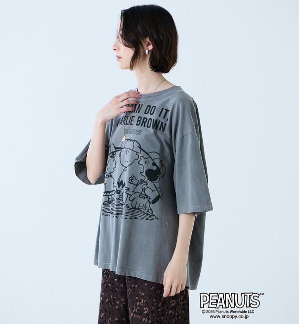 Rouge vif「【JOHNBULL/ジョンブル】PEANUTS プリントTシャツ / スヌーピー」|Tシャツ・カットソー|