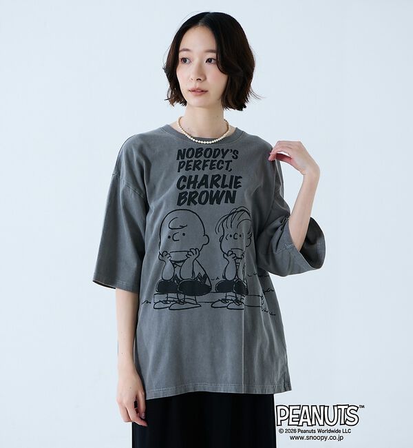 Rouge vif「【JOHNBULL/ジョンブル】PEANUTS プリントTシャツ / スヌーピー」|Tシャツ・カットソー|