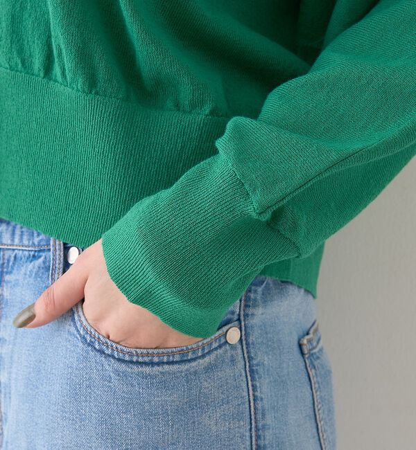 Rouge vif「ネックスリットVネックシアーカーディガン/ニット」|カーディガン|