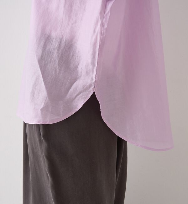 Rouge vif「シアースタンドネックシャツ/バンドカラーシャツ」|シャツ・ブラウス|