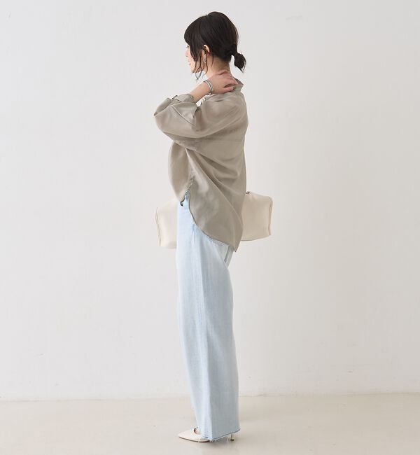 Rouge vif「シアースタンドネックシャツ/バンドカラーシャツ」|シャツ・ブラウス|