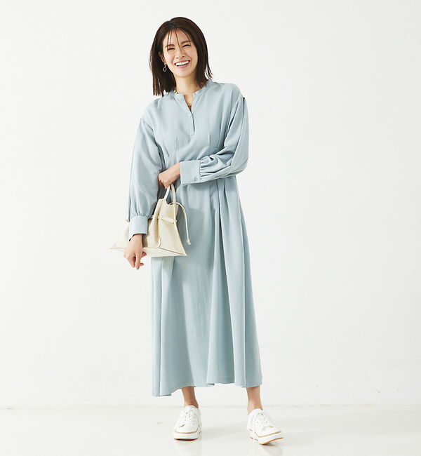 abahouse mavie「【大人のいちまんワンピ】ウエストタックワンピース」|ワンピース|