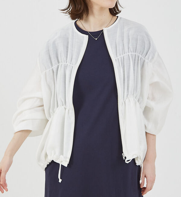 abahouse mavie「【WEB Domani掲載】シアーシャーリングブルゾン」|ブルゾン・スタジャン|ホワイト