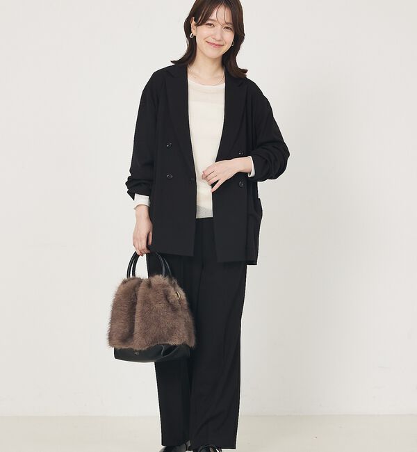 abahouse mavie「【セットアップ対応】TRストレッチタックセミワイドパンツ」|その他|