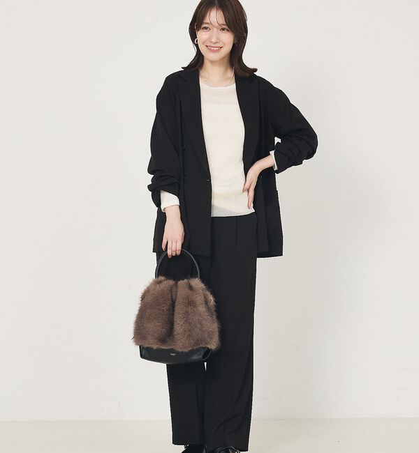 abahouse mavie「【セットアップ対応】TRストレッチタックセミワイドパンツ」|その他|