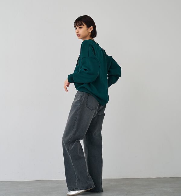 abahouse mavie「スウェットライク刺繍ニット」|ニット・セーター|