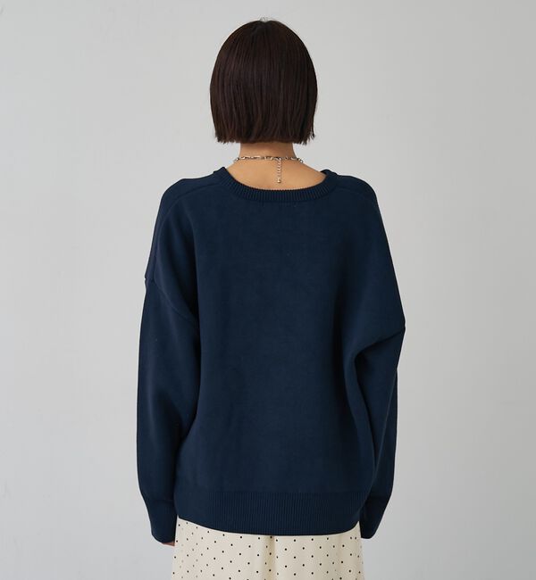 abahouse mavie「スウェットライク刺繍ニット」|ニット・セーター|