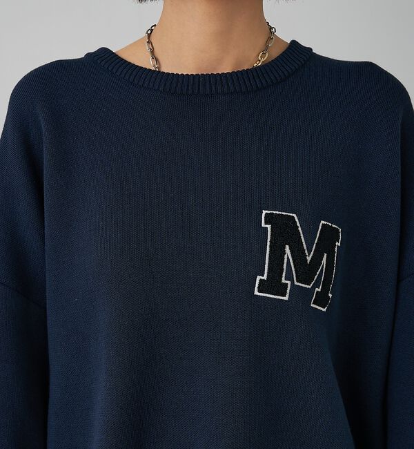 abahouse mavie「スウェットライク刺繍ニット」|ニット・セーター|