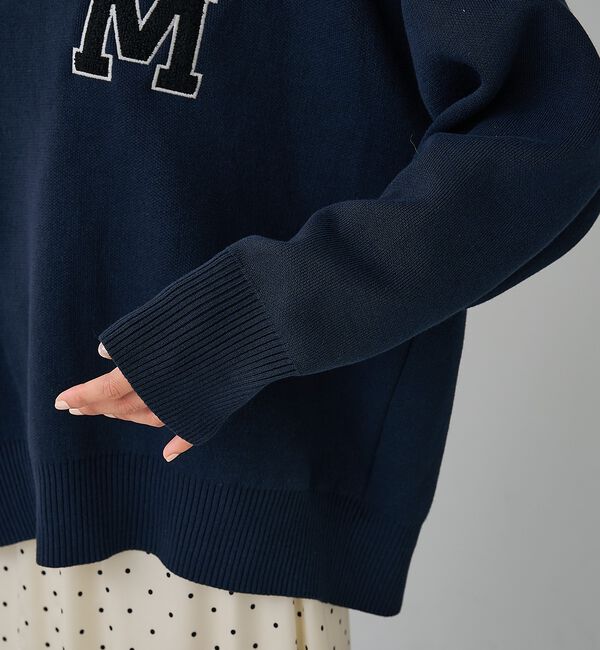 abahouse mavie「スウェットライク刺繍ニット」|ニット・セーター|