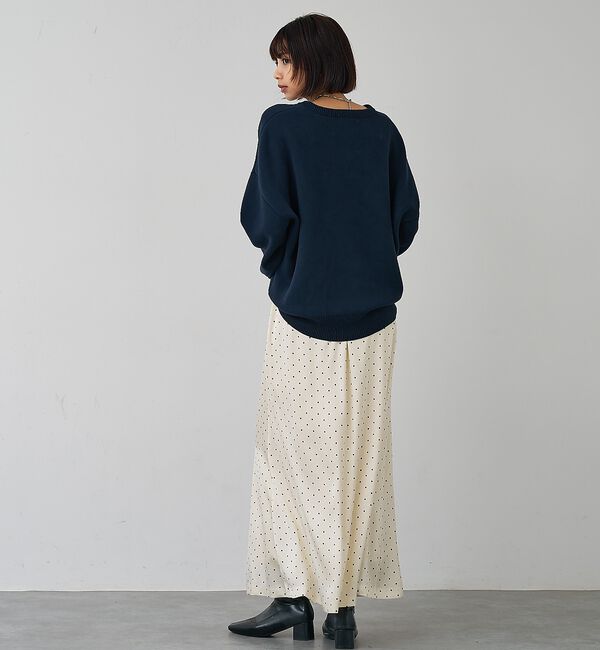 abahouse mavie「スウェットライク刺繍ニット」|ニット・セーター|