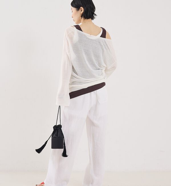 The Store by C' 「【COCUCA】リネンVネックニット」|ニット・セーター|