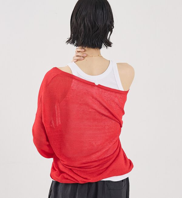 The Store by C' 「【COCUCA】リネンVネックニット」|ニット・セーター|