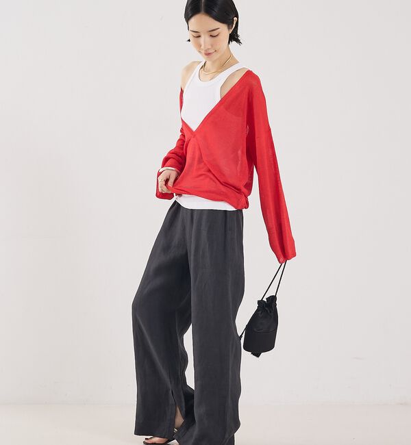 The Store by C' 「【COCUCA】リネンVネックニット」|ニット・セーター|