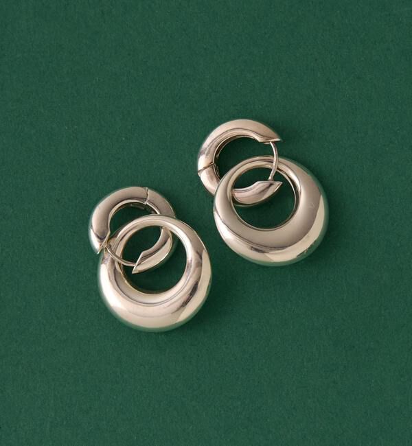TIARA「【quip queint/クィップクエイント】trive double hoop pierce」|ピアス|