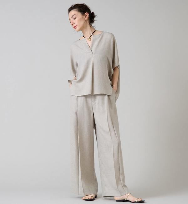 Liesse「《 定番 》トリアセ混スキッパードルマンブラウス」|シャツ・ブラウス|