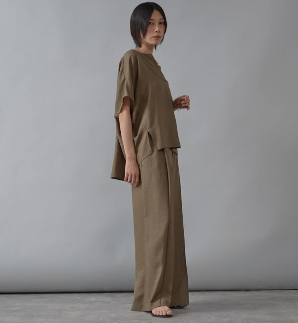 Liesse「《 定番 》トリアセ混スキッパードルマンブラウス」|シャツ・ブラウス|